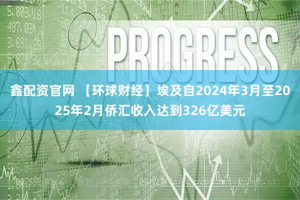 鑫配资官网 【环球财经】埃及自2024年3月至2025年2月侨汇收入达到326亿美元