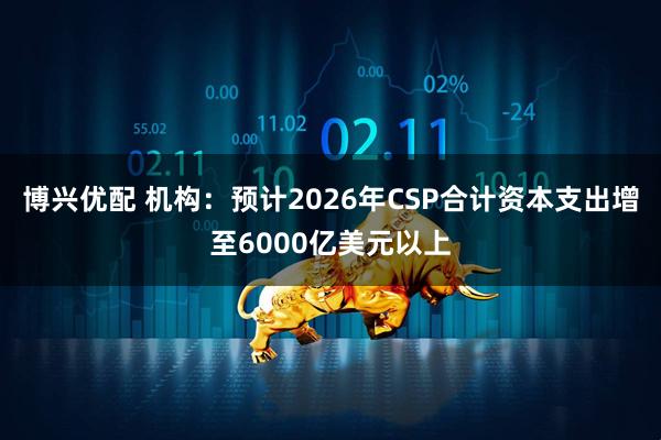 博兴优配 机构：预计2026年CSP合计资本支出增至6000亿美元以上